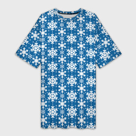 Платье-футболка 3D Снежинки: в Ухте,  |  | merry christmas | дед мороз | ёлка | зима | мороз | новый год | подарок | праздник | рождество | с новым годом | санта клаус | снег | снеговик | снегурочка | снежинки | снежные узоры | узоры