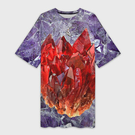 Платье-футболка 3D Роза инков: в Ухте,  |  | аметист | геология | инки | камень | кристалл | минерал | роза | хризолит | цинкит