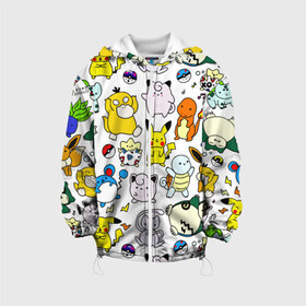 Детская куртка 3D с принтом ПОКЕМОНЫ в Ухте, 100% полиэстер | застежка — молния, подол и капюшон оформлены резинкой с фиксаторами, по бокам — два кармана без застежек, один потайной карман на груди, плотность верхнего слоя — 90 г/м2; плотность флисового подклада — 260 г/м2 | Тематика изображения на принте: pikachu | pokemon | pokemon go | pokemon going. | pokemons | детектив пикачу | пикачу | пикачу фильм | покемон | покемон го