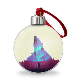 Ёлочный шар с принтом Armored bear в Ухте, Пластик | Диаметр: 77 мм | Тематика изображения на принте: his dark materials | бирнисон | йорек | йорек бирнисон | лира | мариса | мэгги | пантелеймон | приключения | сериал | тёмные начала | фэнтези