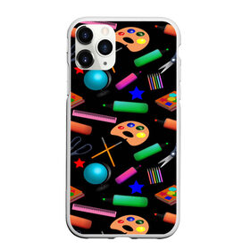 Чехол для iPhone 11 Pro Max матовый с принтом Снова в школу в Ухте, Силикон |  | Тематика изображения на принте: глобус | карандаш | кисточка | класс | краски | линейка | математика | ножницы | перемена | портфель | физика | школа