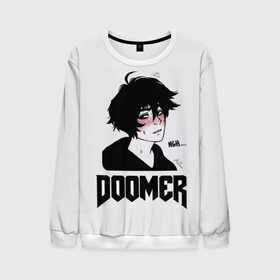 Мужской свитшот 3D с принтом Doomer boy в Ухте, 100% полиэстер с мягким внутренним слоем | круглый вырез горловины, мягкая резинка на манжетах и поясе, свободная посадка по фигуре | Тематика изображения на принте: boomer | boy | chad | doomer | frecso | girl | i know | irony | jacques | post | stonks | thundercock | yes | zoomer | бумер | да | девушка | думер | жак | зумер | ирония | мем | мемы | парень | пост | постирония | стонкс | тандеркок | ф