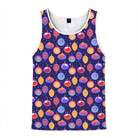 Мужская майка 3D с принтом Новый Год в Ухте, 100% полиэстер | круглая горловина, приталенный силуэт, длина до линии бедра. Пройма и горловина окантованы тонкой бейкой | christmas | merry christmas | дед мороз | ёлка | елочные шары | игрушки | новый год | подарок | праздник | рождество | с новым годом | санта клаус | снежинки | украшения