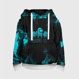 Детская толстовка 3D с принтом AMONG US / АМОНГ АС в Ухте, 100% полиэстер | двухслойный капюшон со шнурком для регулировки, мягкие манжеты на рукавах и по низу толстовки, спереди карман-кенгуру с мягким внутренним слоем | Тематика изображения на принте: among us | game | impostor | амонг ас | амунг ас | герой | игра | импостер | космонавт | персонаж | цветы