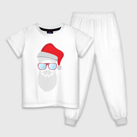Детская пижама хлопок с принтом Santa Hipster в Ухте, 100% хлопок |  брюки и футболка прямого кроя, без карманов, на брюках мягкая резинка на поясе и по низу штанин
 | Тематика изображения на принте: 100 | alter | bad | beard | boy | christmas | dead | death | ego | head | hipster | klaus | life | marry | new | old | omg | real | retro | santa | skull | year | борода | бородач | бро | год | дед | мороз | на | новый | ретро | санта | сти