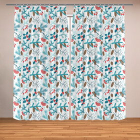 Фотошторы Зимнее Утро: в Ухте, Блэкаут (светозащита 90%) / Габардин (светозащита 40% | 2 полотна шириной по 145 см; Высота 200-300 см; Крепление: шторная лента (на крючки); |