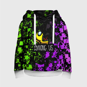 Детская толстовка 3D с принтом AMONG US / АМОНГ АС в Ухте, 100% полиэстер | двухслойный капюшон со шнурком для регулировки, мягкие манжеты на рукавах и по низу толстовки, спереди карман-кенгуру с мягким внутренним слоем | Тематика изображения на принте: impostor | амонг ас | амунг ас | игра | импостер | космонавт | монстр | персонаж | чудовище
