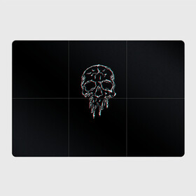 Магнитный плакат 3Х2 с принтом Skull Glitch в Ухте, Полимерный материал с магнитным слоем | 6 деталей размером 9*9 см | bone | glitch | graffite | neon | skull | глитч | голова | граффити | кости | кость | неон | полосы | рисунок | человек | череп