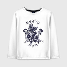 Детский лонгслив хлопок Рок-Звезда Апокалипсиса: в Ухте, 100% хлопок | круглый вырез горловины, полуприлегающий силуэт, длина до линии бедер |