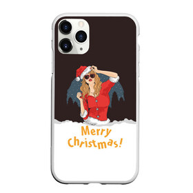 Чехол для iPhone 11 Pro Max матовый с принтом Merry Christmas в Ухте, Силикон |  | christmas | merry christmas | дед мороз | ёлка | зима | мороз | новый год | подарок | праздник | рождество | с новым годом | санта клаус | снегурочка | снежинки