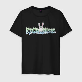 Мужская футболка хлопок с принтом Максим Климчук DREAMTEAM HOUSE в Ухте, 100% хлопок | прямой крой, круглый вырез горловины, длина до линии бедер, слегка спущенное плечо. | dreamteam | dreamteamhouse | tiktok | блогер | дримтим | максим климчук | тикток