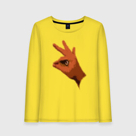 Женский лонгслив хлопок с принтом Хищная птица в Ухте, 100% хлопок |  | голова | орёл | птица | хищник | ястреб