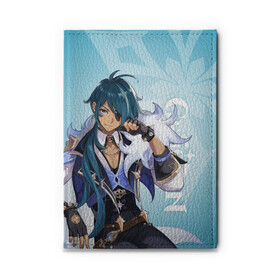 Обложка для автодокументов с принтом GENSHIN IMPACT, КЭЙА в Ухте, натуральная кожа |  размер 19,9*13 см; внутри 4 больших “конверта” для документов и один маленький отдел — туда идеально встанут права | genshin impact | kaeya | геншин импакт | игры | кэйа | персонажи