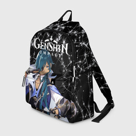 Рюкзак 3D с принтом enshin Impact в Ухте, 100% полиэстер | лямки с регулируемой длиной, сверху петелька, чтобы рюкзак можно было повесить на вешалку. Основное отделение закрывается на молнию, как и внешний карман. Внутри два дополнительных кармана, один из которых закрывается на молнию. По бокам два дополнительных кармашка | action | game | genshin | genshin impact | impact | mihoyo limited | rpg | игра