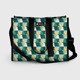 Сумка-шоппер 3D с принтом Ёлочки в Ухте, 100% полиэстер | застегивается на металлическую кнопку; внутренний карман застегивается на молнию. Стенки укреплены специальным мягким материалом, чтобы защитить содержимое от несильных ударов
 | christmas | merry christmas | santa claus | дед мороз | ёлка | елочные шары | игрушки | новый год | подарки | праздник | с новым годом | санта клаус | снегурочка | украшения