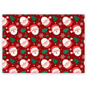 Поздравительная открытка с принтом Рождество! в Ухте, 100% бумага | плотность бумаги 280 г/м2, матовая, на обратной стороне линовка и место для марки
 | 