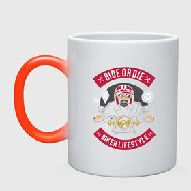 Кружка хамелеон Байкерский образ жизни: в Ухте, керамика | меняет цвет при нагревании, емкость 330 мл |