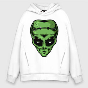 Мужское худи Oversize хлопок с принтом Alien Frankenstein в Ухте, френч-терри — 70% хлопок, 30% полиэстер. Мягкий теплый начес внутри —100% хлопок | боковые карманы, эластичные манжеты и нижняя кромка, капюшон на магнитной кнопке | Тематика изображения на принте: alien | frankenstein | monster | zombie | зомби | инопланетянин | монстр | нло | пришелец | франкенштейн | чудовище
