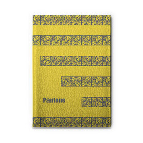 Обложка для автодокументов Узор Pantone 2021: в Ухте, натуральная кожа |  размер 19,9*13 см; внутри 4 больших “конверта” для документов и один маленький отдел — туда идеально встанут права | abstraction | colors of the year | illuminating | leaves | stripes | texture | ultimate grey | абстракция | листья | полосы | текстура | цвета года