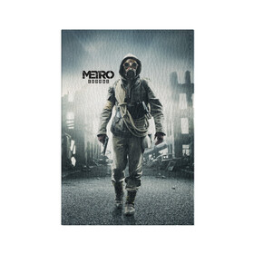 Обложка для паспорта матовая кожа с принтом Metro Сталкер в Ухте, натуральная матовая кожа | размер 19,3 х 13,7 см; прозрачные пластиковые крепления | 2033 | exodus | metro | metro 2033 | metro exodus | stalker | апокалипсис | диггер | дигеры | метро | разрушка | эпидемия