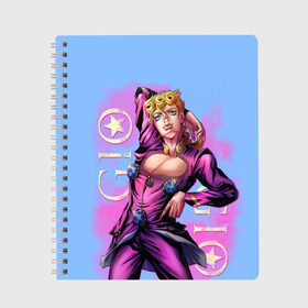 Тетрадь с принтом JoJo в Ухте, 100% бумага | 48 листов, плотность листов — 60 г/м2, плотность картонной обложки — 250 г/м2. Листы скреплены сбоку удобной пружинной спиралью. Уголки страниц и обложки скругленные. Цвет линий — светло-серый
 | jojo log | jojo no kimyou na bouken | jojos bizarre adventure | невероятное приключение джоджо