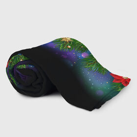 Плед 3D с принтом Рождество в Ухте, 100% полиэстер | закругленные углы, все края обработаны. Ткань не мнется и не растягивается | 