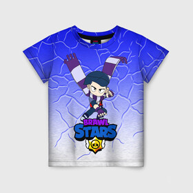 Детская футболка 3D с принтом Brawl Stars/Эдгар в Ухте, 100% гипоаллергенный полиэфир | прямой крой, круглый вырез горловины, длина до линии бедер, чуть спущенное плечо, ткань немного тянется | bibi | brawl stars | byron | crow | edgar | edgar brawl stars | kolett | leon | spike | sprout | surge | байрон | боец | бравл старс | бравлер | вольт | герои | девочкам | детям | колетт | леон | логотипы игр | мальчикам | персонажи игр |