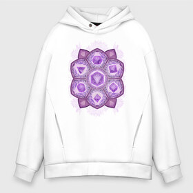 Мужское худи Oversize хлопок с принтом DnD Dices - Lavander в Ухте, френч-терри — 70% хлопок, 30% полиэстер. Мягкий теплый начес внутри —100% хлопок | боковые карманы, эластичные манжеты и нижняя кромка, капюшон на магнитной кнопке | dices | dnd | dungeons dragons | lavander | днд | игра | кубик | лаванда