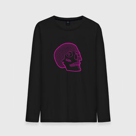 Мужской лонгслив хлопок с принтом Loving Skull в Ухте, 100% хлопок |  | 14 february | 14 февраля | bullet with text | day of love | love | valentines day | день влюбленных | день святого валентина | любовь | пуля с надписью | череп