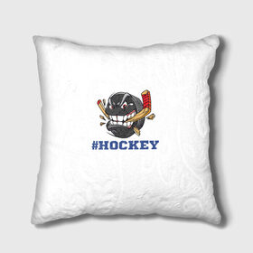 Подушка 3D с принтом Хоккей в Ухте, наволочка – 100% полиэстер, наполнитель – холлофайбер (легкий наполнитель, не вызывает аллергию). | состоит из подушки и наволочки. Наволочка на молнии, легко снимается для стирки | зима | зомби | игра | клюшка | коньки | лёд | спортсмен | хоккеист | хоккей | шайба