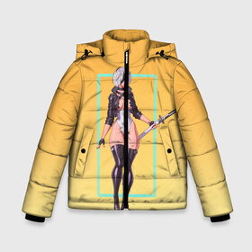 Зимняя куртка для мальчиков 3D с принтом Cyber 2b в Ухте, ткань верха — 100% полиэстер; подклад — 100% полиэстер, утеплитель — 100% полиэстер | длина ниже бедра, удлиненная спинка, воротник стойка и отстегивающийся капюшон. Есть боковые карманы с листочкой на кнопках, утяжки по низу изделия и внутренний карман на молнии. 

Предусмотрены светоотражающий принт на спинке, радужный светоотражающий элемент на пуллере молнии и на резинке для утяжки | 2b | nier | nier automata | ниер автомата