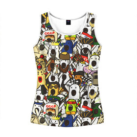 Женская майка 3D с принтом НИЧОСИ в Ухте, 100% полиэстер | круглая горловина, прямой силуэт, длина до линии бедра | Тематика изображения на принте: doomer | meme | pepe. | zoomer | а.у.ф. | ауф | бумер | все на бунд | думер | зумер | мемы | пепе | цитаты волка | ъуъ