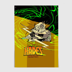 Постер с принтом Hades (Зевс) в Ухте, 100% бумага
 | бумага, плотность 150 мг. Матовая, но за счет высокого коэффициента гладкости имеет небольшой блеск и дает на свету блики, но в отличии от глянцевой бумаги не покрыта лаком | hades | аид | загрей | зевс | игра | олимп