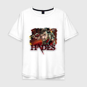Мужская футболка хлопок Oversize с принтом Hades Zagreus (Z) в Ухте, 100% хлопок | свободный крой, круглый ворот, “спинка” длиннее передней части | Тематика изображения на принте: 