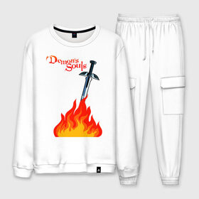 Мужской костюм хлопок DEMONS SOULS: в Ухте, 100% хлопок | на свитшоте круглая горловина, мягкая резинка по низу. Брюки заужены к низу, на них два вида карманов: два “обычных” по бокам и два объемных, с клапанами, расположенные ниже линии бедра. Брюки с мягкой трикотажной резинкой на поясе и по низу штанин. В поясе для дополнительного комфорта — широкие завязки |