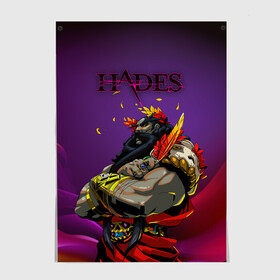 Постер с принтом Hades в Ухте, 100% бумага
 | бумага, плотность 150 мг. Матовая, но за счет высокого коэффициента гладкости имеет небольшой блеск и дает на свету блики, но в отличии от глянцевой бумаги не покрыта лаком | game | games | hades | аид | арт | загрей | хадес | хадэс