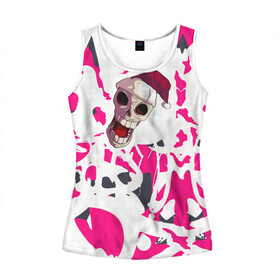 Женская майка 3D с принтом Злой Дед Мороз в Ухте, 100% полиэстер | круглая горловина, прямой силуэт, длина до линии бедра | 2021 | christmas | merry | быка | год | дед | композитор | мороз | музыка | новогодняя | новый | новый год | трезвый