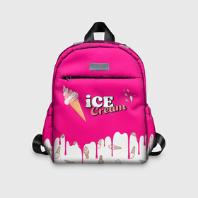 Детский рюкзак 3D с принтом Ice Cream BlackPink в Ухте, 100% полиэстер | лямки с регулируемой длиной, сверху петелька, чтобы рюкзак можно было повесить на вешалку. Основное отделение закрывается на молнию, как и внешний карман. Внутри дополнительный карман. По бокам два дополнительных кармашка | Тематика изображения на принте: blackpink | blink | bts | exo | icecream | jennie | jisoo | korea | kpop | lisa | love | rose | блекпинк | девушки | корея | кпоп | музыка