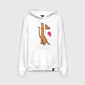 Женская толстовка с принтом такса в Ухте, френч-терри, мягкий теплый начес внутри (100% хлопок) | карман-кенгуру, эластичные манжеты и нижняя кромка, капюшон с подкладом и шнурком | влюбленных | день святого валентина | для двоих | для пар | милый | парные | подарок | собака | такса