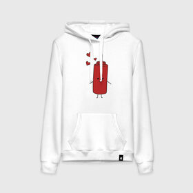 Женская толстовка с принтом кетчуп в Ухте, френч-терри, мягкий теплый начес внутри (100% хлопок) | карман-кенгуру, эластичные манжеты и нижняя кромка, капюшон с подкладом и шнурком | влюбленных | горчица | день святого валентина | для двоих | для пар | еда | кетчуп | милый | парные | подарок