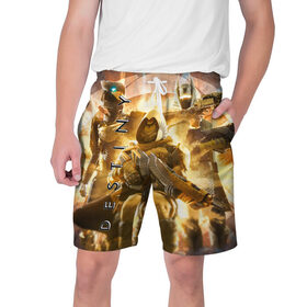 Мужские шорты 3D с принтом Destiny 2 : Beyond Light в Ухте,  полиэстер 100% | прямой крой, два кармана без застежек по бокам. Мягкая трикотажная резинка на поясе, внутри которой широкие завязки. Длина чуть выше колен | beyond | destiny 2 | light | игра | шутера