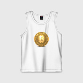 Детская майка хлопок с принтом BITCOIN в Ухте,  |  | Тематика изображения на принте: bitcoin | btc | биткоин | валюта | деньги | криптовалюта