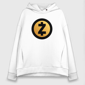 Женское худи Oversize хлопок с принтом Z CASCH в Ухте, френч-терри — 70% хлопок, 30% полиэстер. Мягкий теплый начес внутри —100% хлопок | боковые карманы, эластичные манжеты и нижняя кромка, капюшон на магнитной кнопке | bitcoin | btc | биткоин | валюта | деньги | криптовалюта