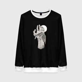 Женский свитшот 3D Уставший ангел: в Ухте, 100% полиэстер с мягким внутренним слоем | круглый вырез горловины, мягкая резинка на манжетах и поясе, свободная посадка по фигуре | angel | carpg | ангел | рука | сон