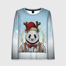Женский лонгслив 3D Пандао: в Ухте, 100% полиэстер | длинные рукава, круглый вырез горловины, полуприлегающий силуэт | new year | арт | графика | дед мороз | зима | новый год | рождество | санта