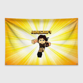 Флаг-баннер с принтом Minecraft в Ухте, 100% полиэстер | размер 67 х 109 см, плотность ткани — 95 г/м2; по краям флага есть четыре люверса для крепления | minecraft | алекс | белый | блоки | ведьма | взрывчатка | визера | волк | гаст | добывать | дракон | зеленый куб | зомби | игра | крафт | крипер | кубики | лошадка | майн | майнкрафт | манкрафт | овечка | оцелот