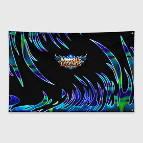 Флаг-баннер с принтом Mobile Legends Bang Bang в Ухте, 100% полиэстер | размер 67 х 109 см, плотность ткани — 95 г/м2; по краям флага есть четыре люверса для крепления | bang bang | logo | logo game | moba | mobile legends | mobile moba | логотипы игр | моба | мобайл легенд | мобайл легендс | мобильные игры | мобильные легенды