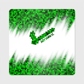 Магнит виниловый Квадрат JUST FARM IT: в Ухте, полимерный материал с магнитным слоем | размер 9*9 см, закругленные углы | minecraft | алекс | белый | блоки | ведьма | взрывчатка | визера | волк | гаст | добывать | дракон | зеленый куб | зомби | игра | крафт | крипер | кубики | лошадка | майн | майнкрафт | манкрафт | овечка | оцелот