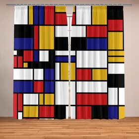 Фотошторы с принтом Color blocking в Ухте, Блэкаут (светозащита 90%) / Габардин (светозащита 40% | 2 полотна шириной по 145 см; Высота 200-300 см; Крепление: шторная лента (на крючки); | geometry | retro | retro style | stripes | urban | vintage | абстракция | винтаж | геометрические | геометрия | городской | девяностые | искусство | клетка | колор блок | линии | мондриан | полосатый | полоска | полосы