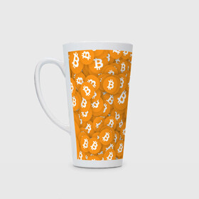 Кружка Латте с принтом Я БИТКОИН / I AM BITCOIN в Ухте, Белая керамика | Объем 480 мл; Высота 150 мм; Диаметр 90 мм | Тематика изображения на принте: bitcoin | btc | биткоин | валюта | деньги | криптовалюта